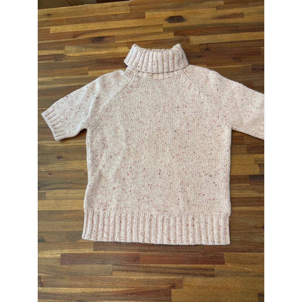 Saks Fifth Avenue Turtleneck Women M Pink Excellent 100% Cashmere Confetti Knit